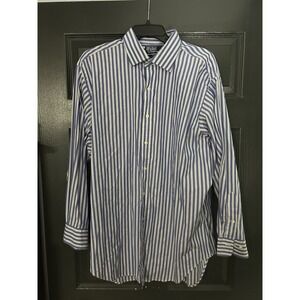 Ralph Lauren Philip Classic Fit Button Front Shirt. Blue‎ Stripe 17 32/33